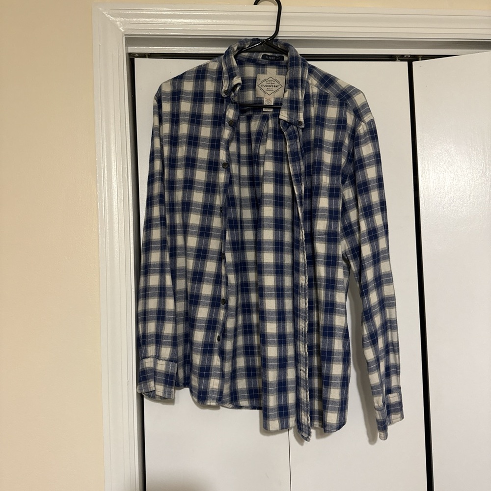 Blue and Cream Checkered Shirt